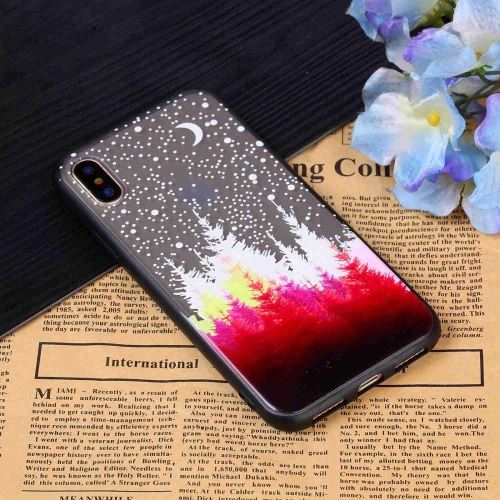 Iphone X / Xs Coque Protection Plastique Foret Rouge Als81100