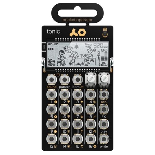 Teenage Engineering Po-32 Tonic Drum synthétiseur et Séquenceur, Doré/noir