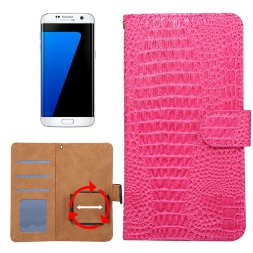 Wiko Lenny 4 Housse Universel Etui Cuir PU Magenta Texture Crocodile ALS49426