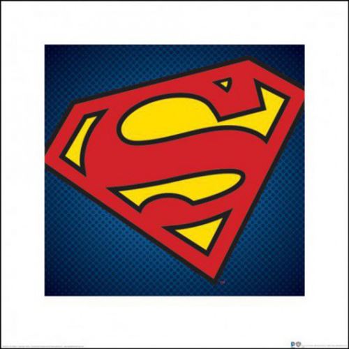 Superman Poster Reproduction - Superman Symbol, DC Comics (40x40 cm)