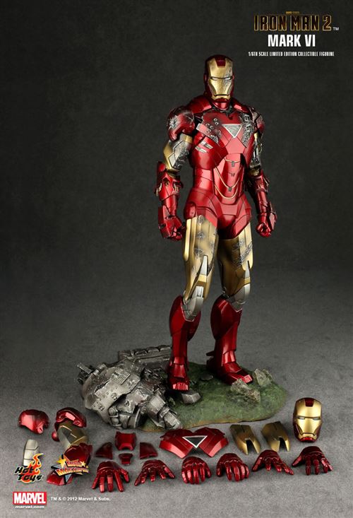 Figura Hot Toys MMS132 Marvel Comics Iron Man 2 Iron Man Mark 6 -  Merchandising Cine | Fnac
