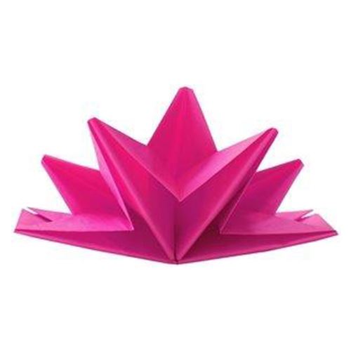 12 serviettes pré-pliées 40x60cm - fuchsia