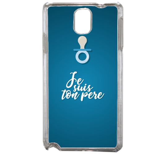 Coque Je Suis Ton Pre Compatible Samsung Galaxy Note3 Transparent
