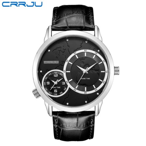Montre Homme Sport Quartz #2131 Noir+Argent