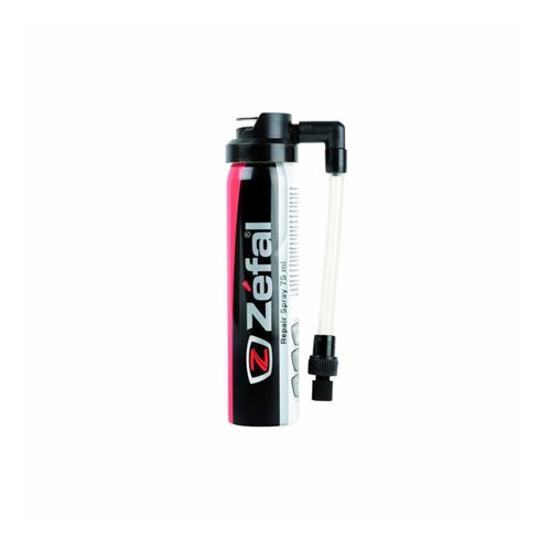 Bombe anti-crevaison zefal pour pneu route-gravel tubeless-tubetype presta-schrader ( 75ml) raccord flexible