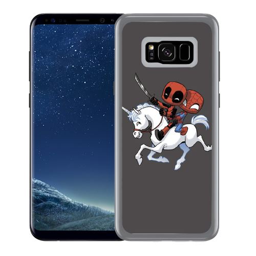 Coque pour Samsung Galaxy S8 licorne deadpool spiderman
