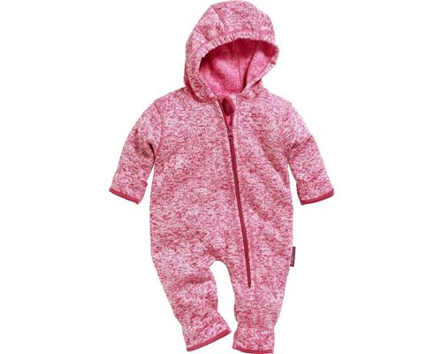 Playshoes grenouillère bébé onesie polaire tricotée rose