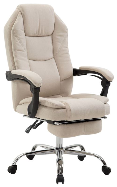 Fauteuil de bureau Castle en tissu , Crème