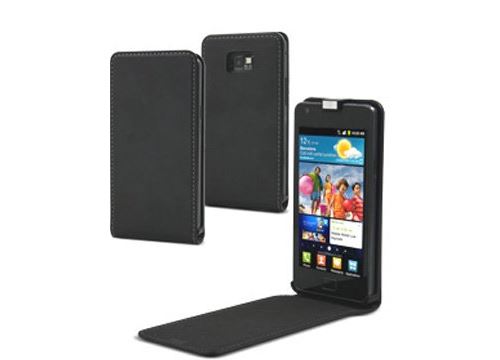 Etui Slim noir rabat pour Samsung Galaxy S II i9100