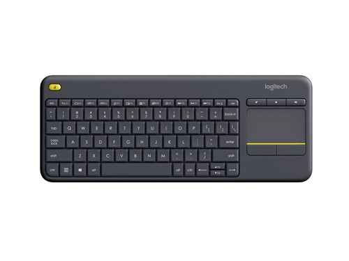 Logitech Wireless Touch Keyboard K400 Plus - Clavier - sans fil - 2.4 GHz - QWERTY - International US - noir