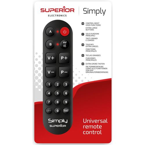 Non Communiqué Neutre Superior Simply Numeric - Télécommande Universelle - Infrarouge