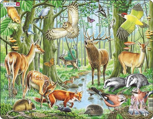 Larsen puzzle puzzle Maxi Europese bossen40 pièces