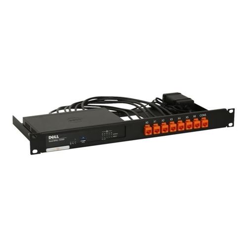 Rackmount.IT RM-SW-T4 Le kit de montage du dispositif de réseau montable sur rack noir de jais, RAL 9005 1U 19