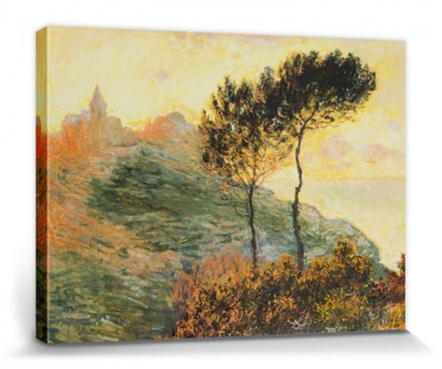 Claude Monet Poster Reproduction Sur Toile, Tendue Sur Châssis - L'Église De Varengeville, 1882 (30x40 cm)