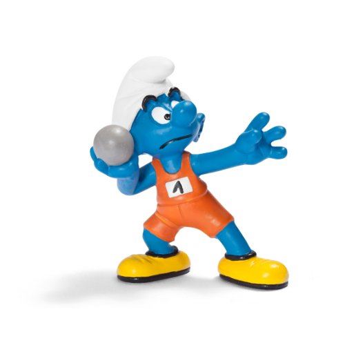 Schleich Shotputter Smurf Figure