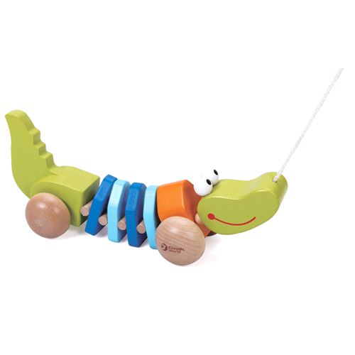 Poignée en bois classique au monde en crocodile