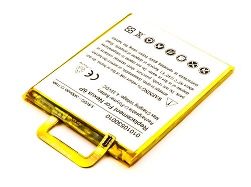 Batterie compatible Nexus 6P, Li-Polymer, 3,8V, 3450mAh, 13,1Wh, built-in, w/o tools