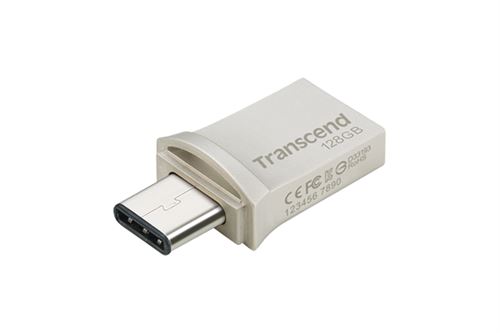 Transcend Argent Jetflash 890 Mémoire Supplémentaire Usb Pour Smartphone/Tablette 128 Gb Usb 3.1 (2È Gén.), Usb-C® - Image 4