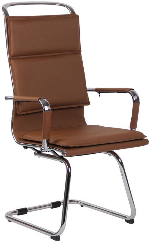 Chaise de visiteur Bedford , Marron/Similicuir