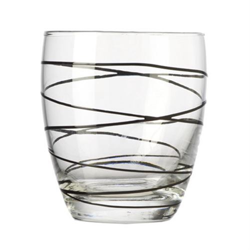 Verre forme basse en verre 32 cl motif spirale - Lot de 6 SWIRL