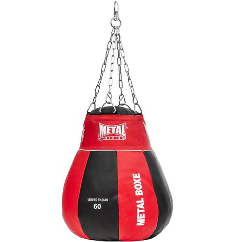 Poire à uppercut Métal boxe-Remplissage avec chutte de tissus.-Gris