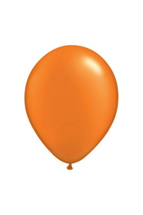 Sachet De 25 Ballons Mandarine Pastel Pearl 11 Qualatex© - Mandarine - 11 / 28 cm de diamètre