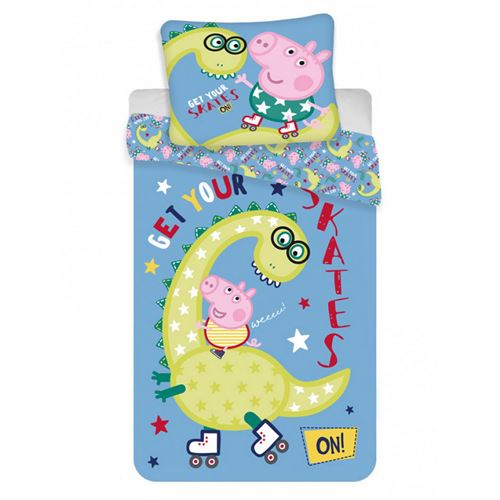 Parure de lit Simple Peppa Pig George Dino - 140 cm x 200 cm