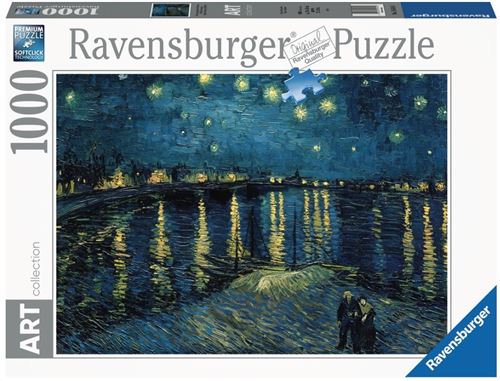 Puzzle 1000 pièces Art collection Ravensburger La nuit étoilée sur le Rhône Vincent Van Gogh