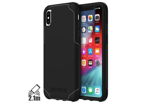 Griffin Survivor Strong - Coque de protection pour téléphone portable - robuste - polycarbonate - noir - pour Apple iPhone XS Max