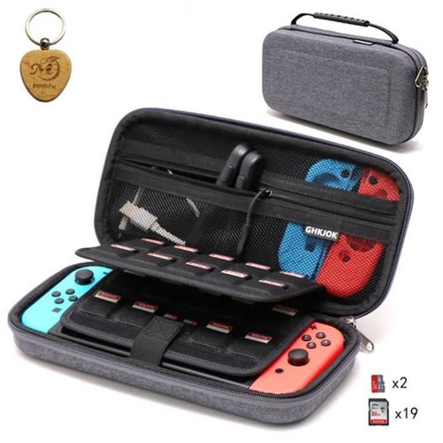 Non Communiqué Gris Etui Pour Nintendo Switch Housse De Transport Rigide
