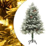 vidaXL Kerstboom met LED en dennenappels 150 cm PVC en PE groen344296