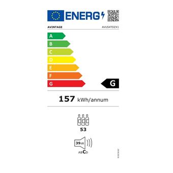 Cave de service encastrable sous plan, double zone, largeur 60 cm, 53 bouteilles, poignee discrete sous le plan de travail