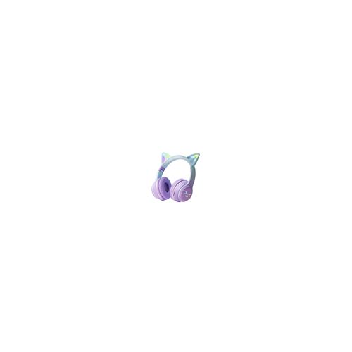 Non Communiqué Violet Casque Audio Led Oreilles De Chat Bluetooth Pliable Avec Microphone Vert Yonis