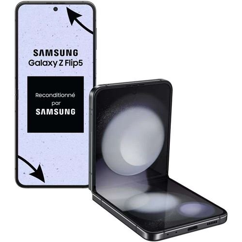 Smartphone Samsung galaxy z flip 5 noir 6.7 pouces RAM 8 Go stockage 512 Go
