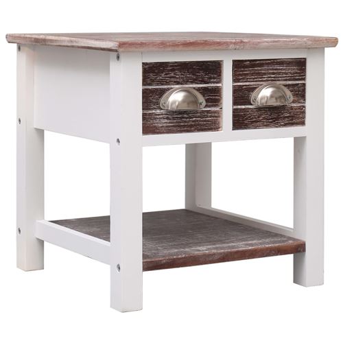 Non Communiqué Brun Vidaxl Bijzettafel 40X40x40 Cm Paulowniahout Bruin284067