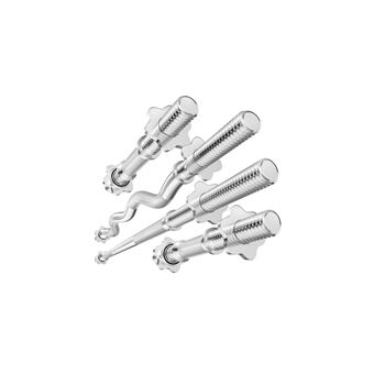 Wuuhoo® Barres Haltères Flex 40 Cm – Paire De Barres Chromées 30 Mm Avec Roulement Et Verrous Étoiles, Idéales Pour Musculation Maison Et Gym