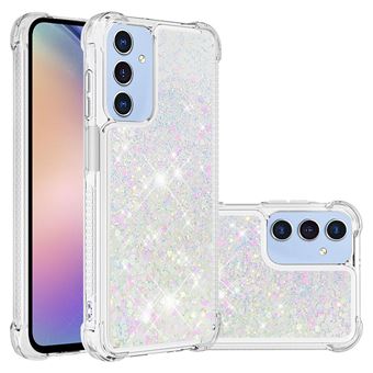 Coque pour Samsung Galaxy A16 5G Foxdock Brillante à Paillettes Liquides Scintillantes - Argent - 1