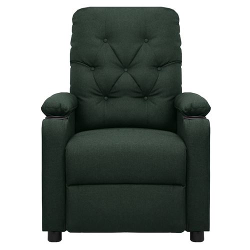 Non Communiqué Vert Vidaxl Fauteuil Inclinable Foncé Tissu