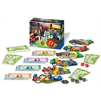 Jeu de des Las Vegas - 40 des, 48 cartes, 6 casinos - Regles simples - Ambiance, Chance - Version FR - Set Jeu societe et carte - Jeux - Jouets Jeu de des Las Vegas - 40 des, 48 cartes, 6 casinos - Regles simples - Ambiance, Chance - Version FR - Set Jeu societe et carte - Jeux - Jouets