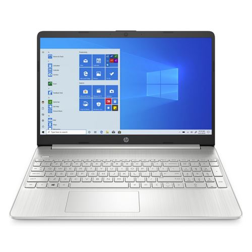 HP Portable 15S-Eq1157Nf - Amd Ryzen 5 4500U / 2.3 Ghz - Win 10 Familiale 64 Bits - Radeon Graphics - 8 Go Ram - 512 Go SSD Nvme, Tlc - 15.6" 1920 X 1080 (Full Hd) - Wi-Fi 5 - Argent Naturel, Finition Peinte (Couvercle Et Base), Motif Brossé Vertical Ave