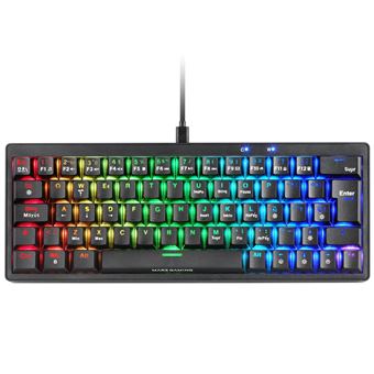 Clavier Mécanique 60% RGB Mars Gaming MKMINIPRO Hot-Swap Switch Silencieux Espagnol Noir - 1