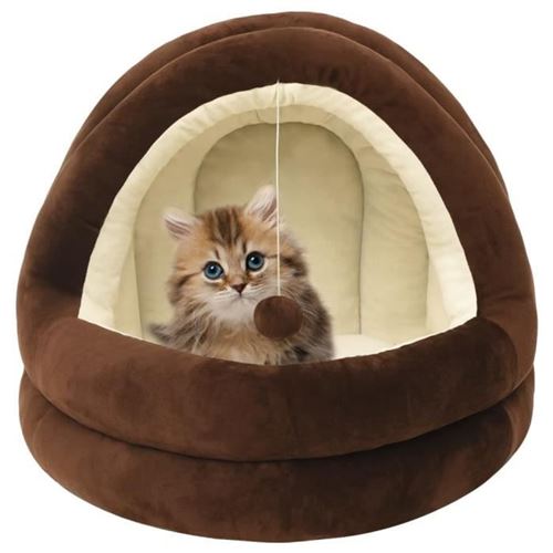 Meilleurs prix pour vidaXL Lit pour chat 40x40x35 cm Marron et crème