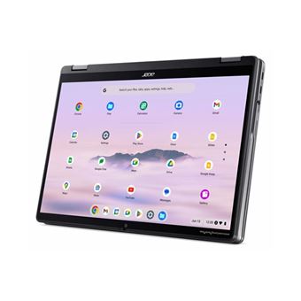 Acer Chromebook Plus Spin 514 CPE594-1N - Conception inclinable - Intel Core i5 - 1335U / jusqu'à 4.6 GHz - Chrome OS - Carte graphique Intel Iris Xe - 16 Go RAM - 256 Go SSD NVMe - 14" IPS écran tactile 1920 x 1200 - Wi-Fi 6E - gris acier - clavier : S
