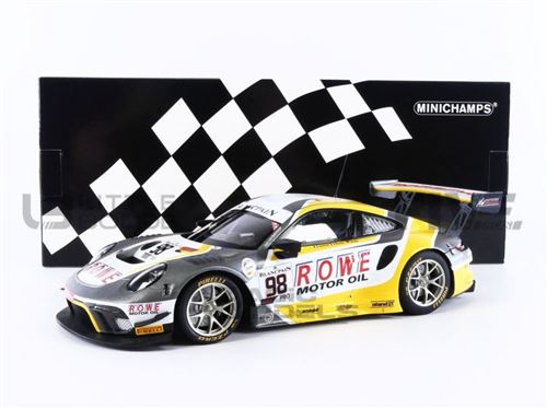 Voiture Miniature de Collection MINICHAMPS 1-18 - PORSCHE 911 GT3 R – 24H SPA 2019 - Black / Yellow / White - 155196098