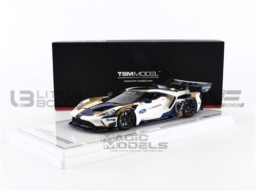 Voiture Miniature de Collection TRUESCALE MINIATURES 1-43 - FORD GT MK II - Goodwood Festival of Speed 2019 - White / Black / Gold - TSM430542