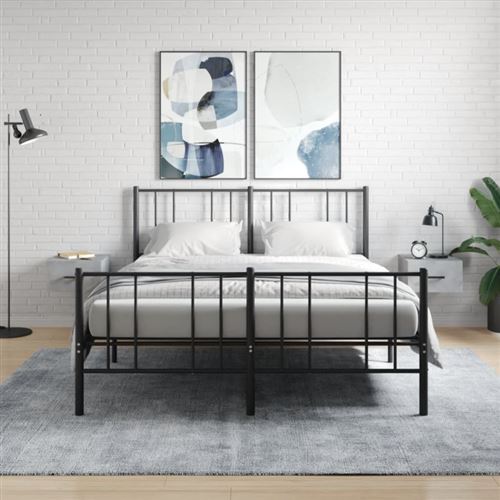 VIDAXL - Table de chevet murale - Lot de 2 - 35x35x20 cm - Gris Béton - Image 3