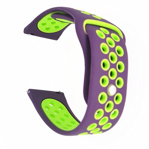 Non Communiqué Violet/Vert Bracelet En Silicone Creux Bicolore Pour Samsung Galaxy Watch Active
