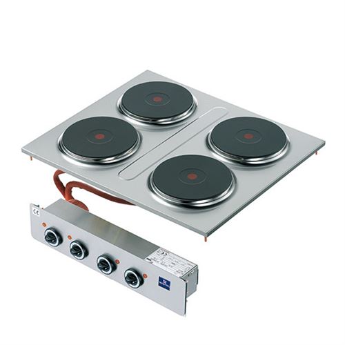 Plan de cuisson electrique int&eacute;gr&eacute; - 4 plaques - virtus - - 700x600xmm