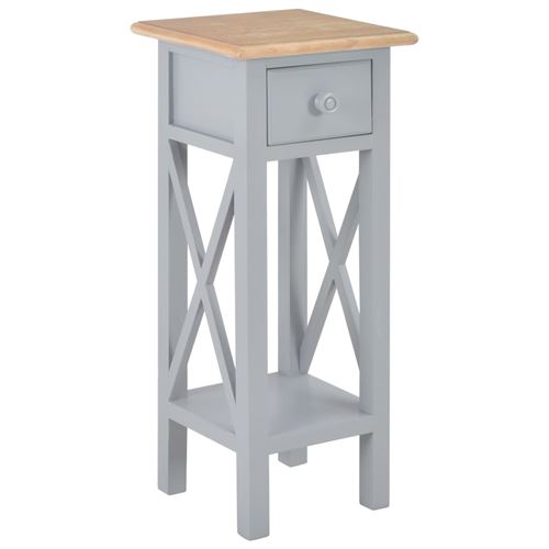 vidaXL Table d'appoint Gris 27 x 27 x 65,5 cm Bois