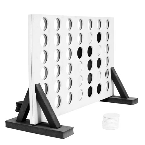 Toilinux - Jeu d'extérieur 4x4 grand format - Blanc et noir